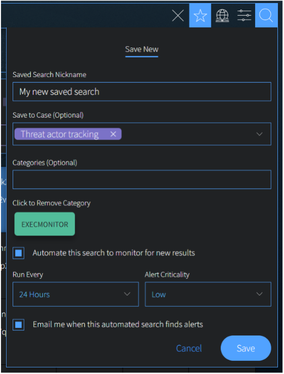 Adding a Saved Search Fix 1